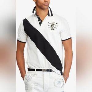 Polo Ralph Lauren Classic Fit Shirt Mens Large Shield Crest Patch Crossed Oars